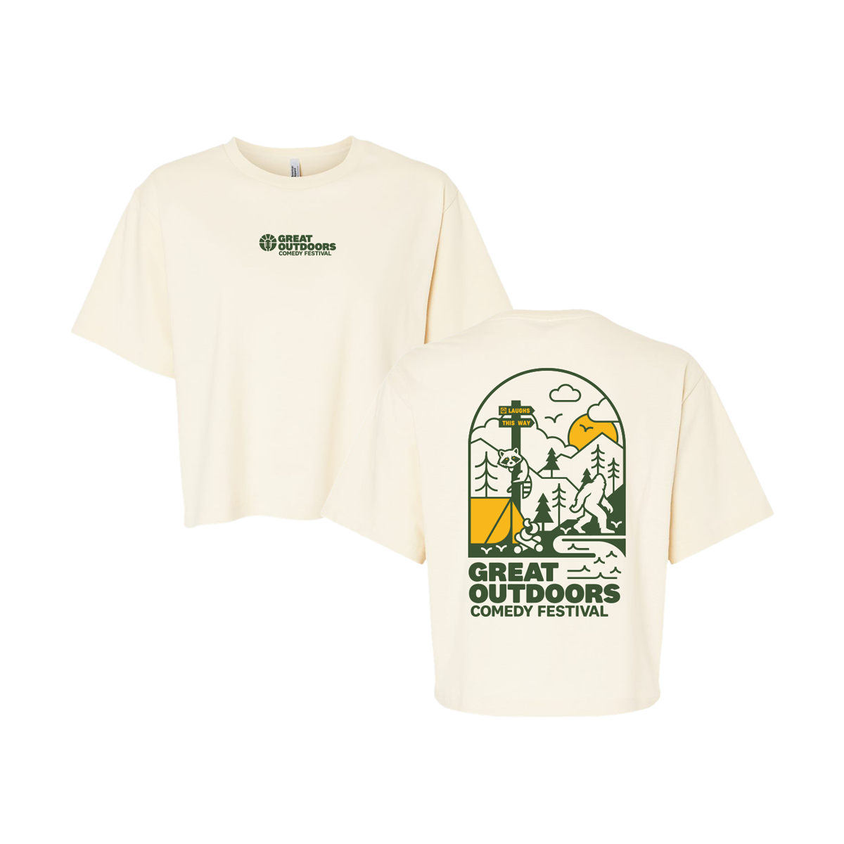 Ladies Scene Boxy SS Tee - Creme